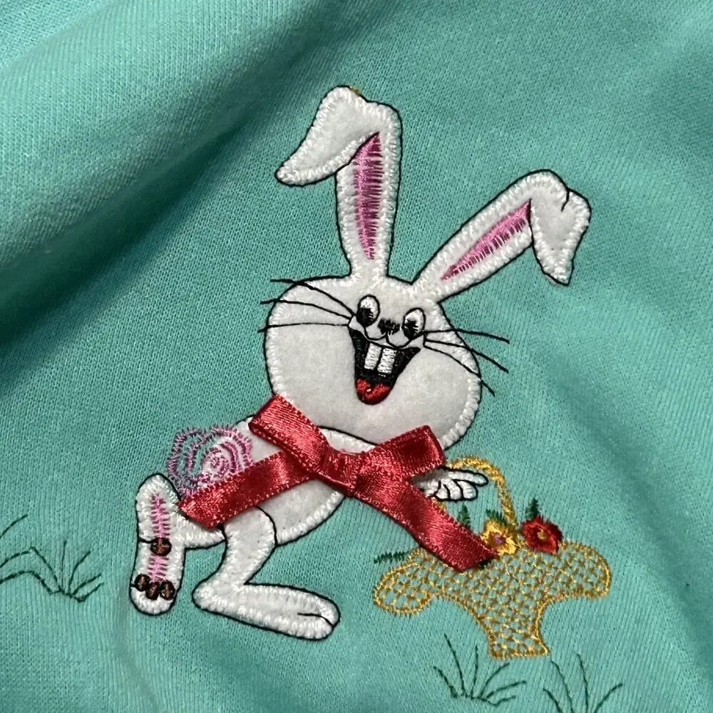 Vintage Vienna Kids Bunny Hoodie Sweatshirt Pants Set Baby 3-6 Months Alice 80s